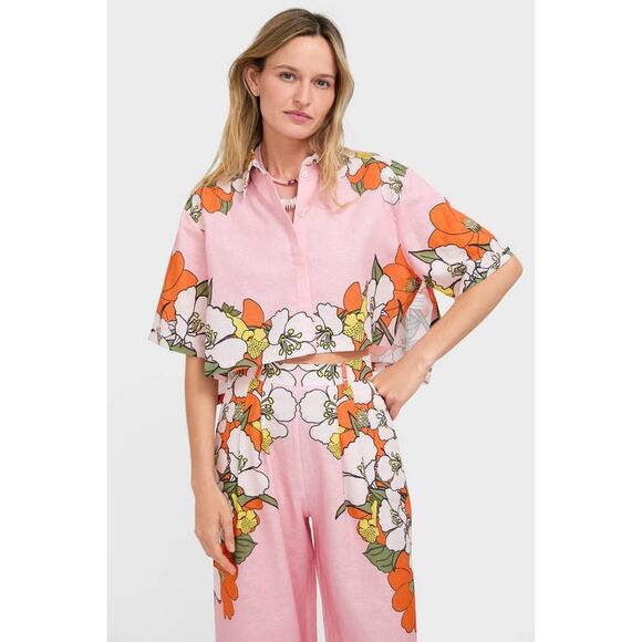 Borgo De Nor Tops - BORGO DE NOR Alani Linen Top in Omnishiro Placement 8